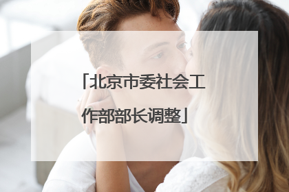 北京市委社会工作部部长调整