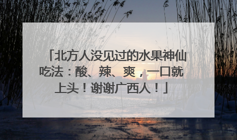 北方人没见过的水果神仙吃法：酸、辣、爽，一口就上头！谢谢广西人！