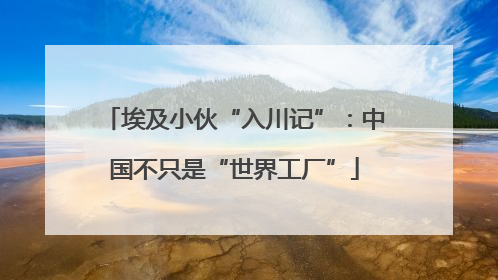 埃及小伙“入川记”：中国不只是“世界工厂”