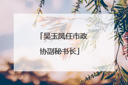 吴玉凤任市政协副秘书长