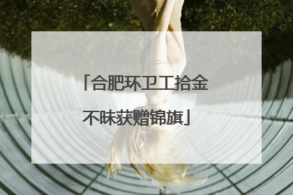 合肥环卫工拾金不昧获赠锦旗