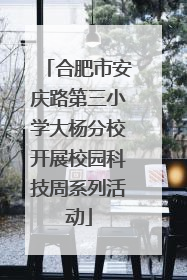 合肥市安庆路第三小学大杨分校开展校园科技周系列活动