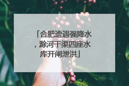 合肥遭遇强降水，滁河干渠四座水库开闸泄洪