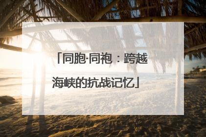 同胞·同袍：跨越海峡的抗战记忆
