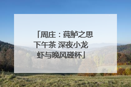 周庄：莼鲈之思下午茶 深夜小龙虾与晚风碰杯