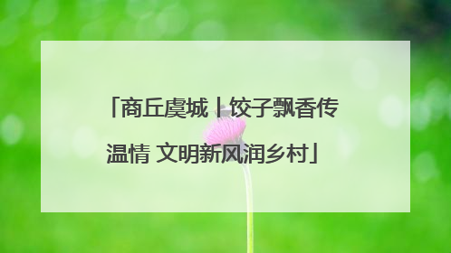 商丘虞城丨饺子飘香传温情 文明新风润乡村