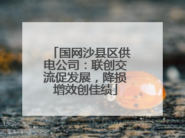 国网沙县区供电公司：联创交流促发展，降损增效创佳绩