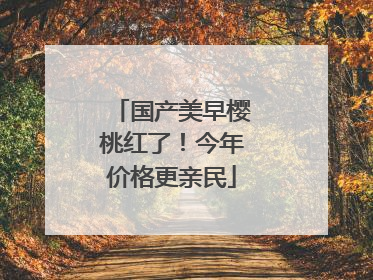国产美早樱桃红了！今年价格更亲民