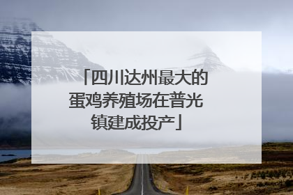 四川达州最大的蛋鸡养殖场在普光镇建成投产