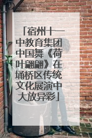 宿州十一中教育集团中国舞《荷叶翩翩》在埇桥区传统文化展演中大放异彩