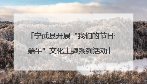 宁武县开展“我们的节日·端午”文化主题系列活动