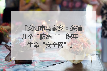 安阳市马家乡：多措并举“防溺亡” 织牢生命“安全网”