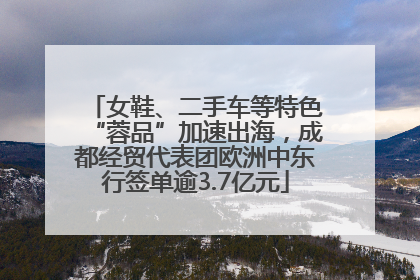 女鞋、二手车等特色“蓉品”加速出海，成都经贸代表团欧洲中东行签单逾3.7亿元