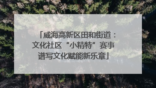 威海高新区田和街道：文化社区“小精特”赛事谱写文化赋能新乐章