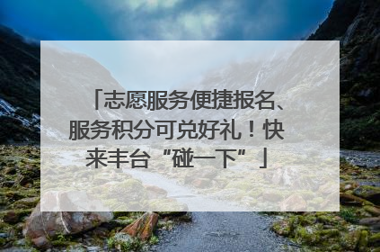 志愿服务便捷报名、服务积分可兑好礼！快来丰台“碰一下”