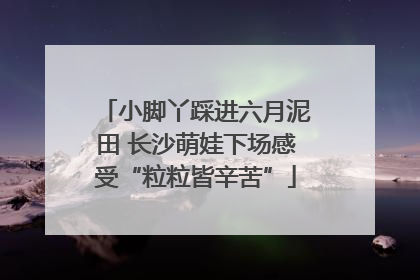 小脚丫踩进六月泥田 长沙萌娃下场感受“粒粒皆辛苦”