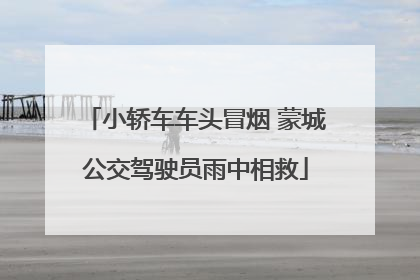 小轿车车头冒烟 蒙城公交驾驶员雨中相救