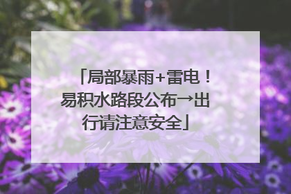 局部暴雨+雷电！易积水路段公布→出行请注意安全