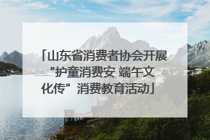 山东省消费者协会开展 “护童消费安 端午文化传”消费教育活动