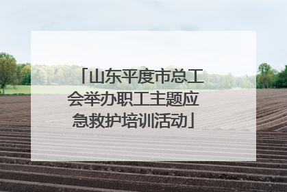 山东平度市总工会举办职工主题应急救护培训活动