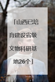 山西已培育建设省级文物科研基地26个
