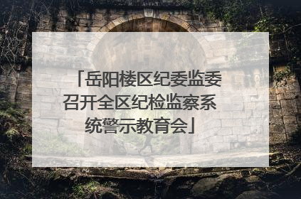 岳阳楼区纪委监委召开全区纪检监察系统警示教育会