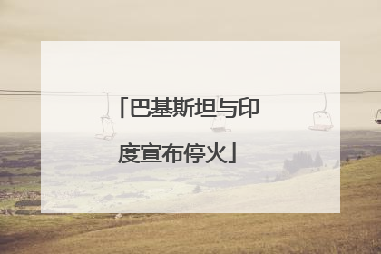 巴基斯坦与印度宣布停火