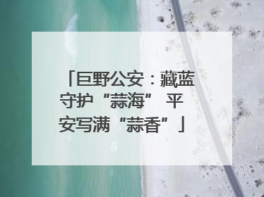 巨野公安：藏蓝守护“蒜海” 平安写满“蒜香”