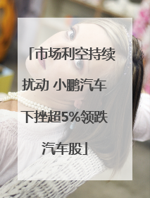 市场利空持续扰动 小鹏汽车下挫超5%领跌汽车股