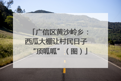 广信区黄沙岭乡：西瓜大棚让村民日子“顶呱呱”（图）