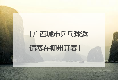 广西城市乒乓球邀请赛在柳州开赛