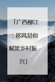 广西柳江：移风易俗赋能乡村振兴