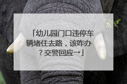 幼儿园门口违停车辆堵住去路，该咋办？交警回应→