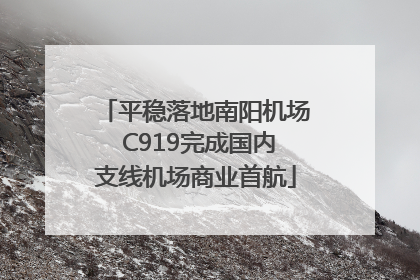 平稳落地南阳机场 C919完成国内支线机场商业首航