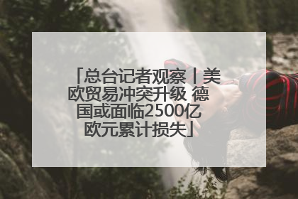 总台记者观察丨美欧贸易冲突升级 德国或面临2500亿欧元累计损失