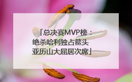 总决赛MVP榜：绝杀哈利独占鳌头 亚历山大屈居次席