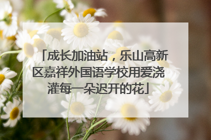 成长加油站，乐山高新区嘉祥外国语学校用爱浇灌每一朵迟开的花