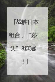 战胜日本组合，“莎头”3连冠！