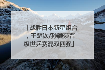 战胜日本新星组合，王楚钦/孙颖莎晋级世乒赛混双四强