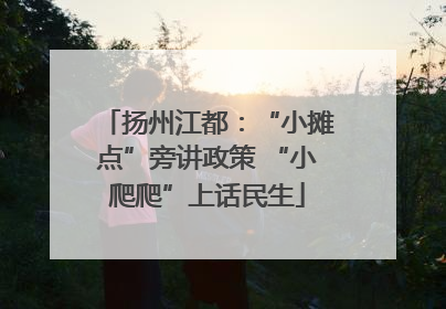 扬州江都：“小摊点”旁讲政策 “小爬爬”上话民生