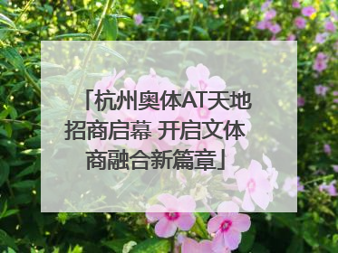 杭州奥体AT天地招商启幕 开启文体商融合新篇章
