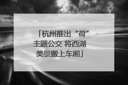 杭州推出“荷”主题公交 将西湖美景搬上车厢