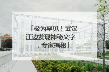 极为罕见！武汉江边发现神秘文字，专家揭秘