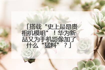 搭载“史上最昂贵相机模组”！华为新品又为手机影像加了什么“猛料”？