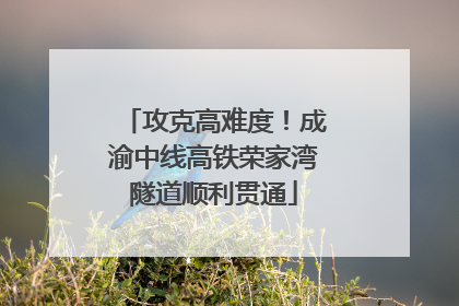 攻克高难度！成渝中线高铁荣家湾隧道顺利贯通