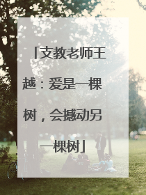 支教老师王越：爱是一棵树，会撼动另一棵树