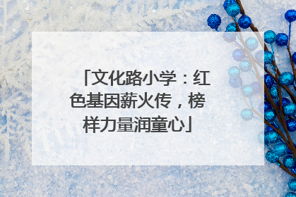 文化路小学：红色基因薪火传，榜样力量润童心