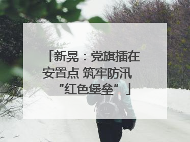 新晃：党旗插在安置点 筑牢防汛“红色堡垒”