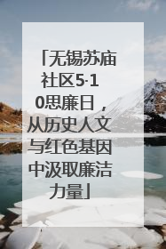 无锡苏庙社区5·10思廉日，从历史人文与红色基因中汲取廉洁力量