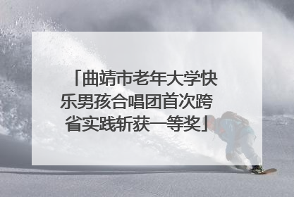 曲靖市老年大学快乐男孩合唱团首次跨省实践斩获一等奖